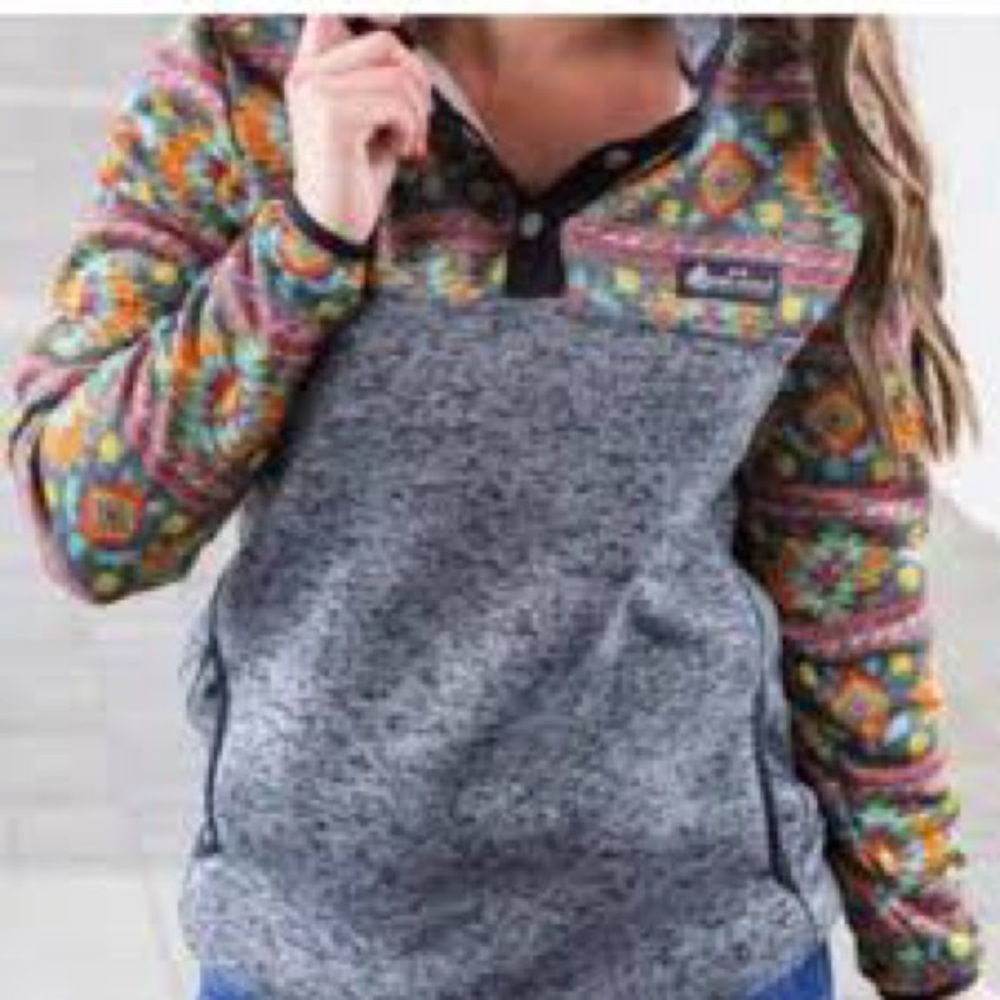 Simply Southern Colorful Aztec Patterned Pullover Sweater - Picture 8 of 10